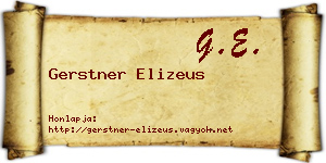 Gerstner Elizeus névjegykártya